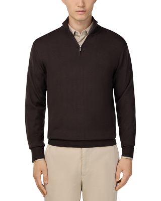 Extra Fine Merino Wool Half Zip Sweater 