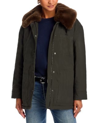 Tessuto Faux Fur Collar Jacket