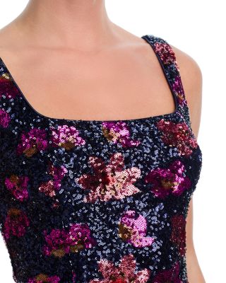 Floral Sequin Mini Dress - Exclusive