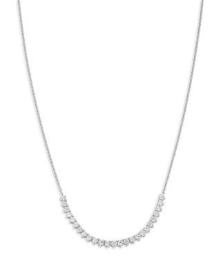 Graduated Diamond Necklace in 14K White Gold, 2.0 tcw