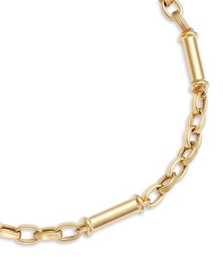 Oval Bar Link Bracelet in 14K Yellow Gold
