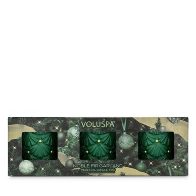Noble Fir Garland Mini Pedestal Trio Gift Set