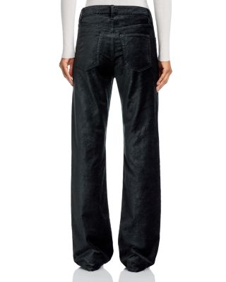 The Reboot Velveteen High Rise Jeans in Green Smoke Velvet