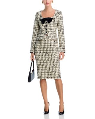 Sequin Tweed Midi Skirt - Exclusive