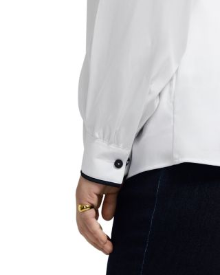 Daphne Long Sleeve Matte Sateen Popover Shirt