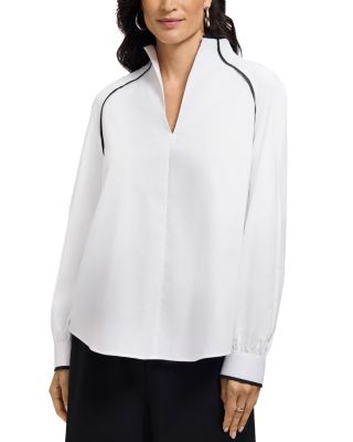 Daphne Long Sleeve Matte Sateen Popover Shirt
