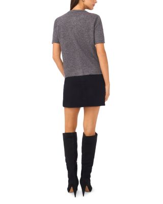 Short Sleeved Crewneck Cardigan