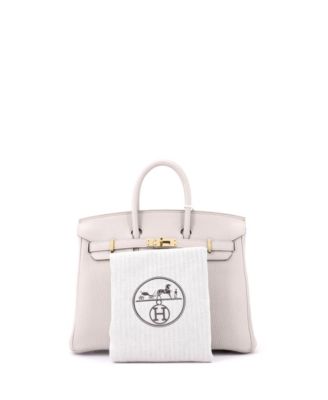  Birkin 25 Handbag Light Togo with Rose Gold Hardware