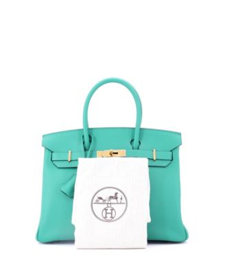  Birkin 30 Handbag Green Epsom with Gold Hardware