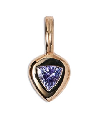14K Yellow Gold Tanzanite Solitaire Pendant