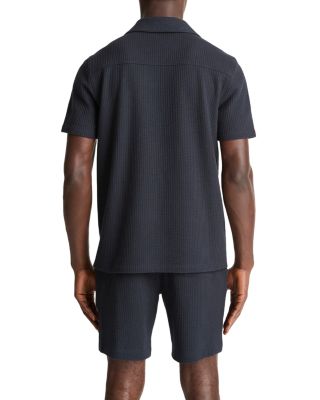 Short Sleeve Seersucker Polo Shirt