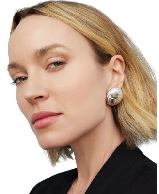  Sterling Silver Woven Button Earrings