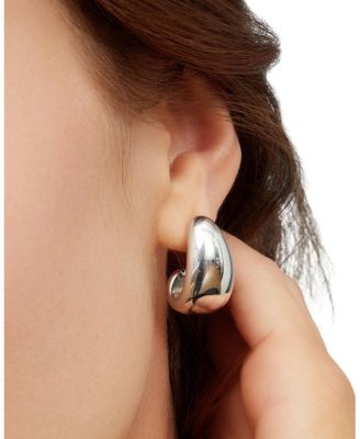  Sterling Silver Contour Drop Earrings