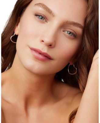  Sterling Silver Sweetheart Hoops