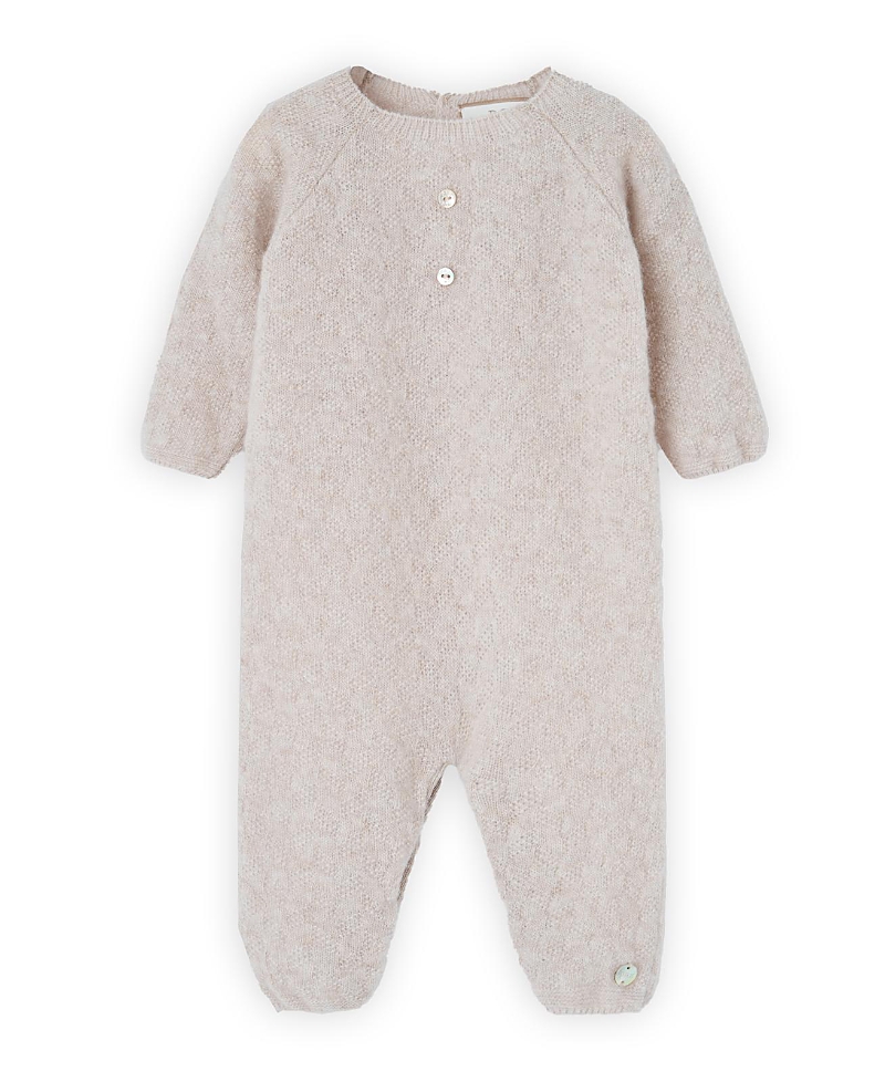 Paz Rodriguez Unisex Newborn Essentia Oi Romper - Baby In Neutral