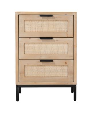 Reed 3 Drawer Side Table
