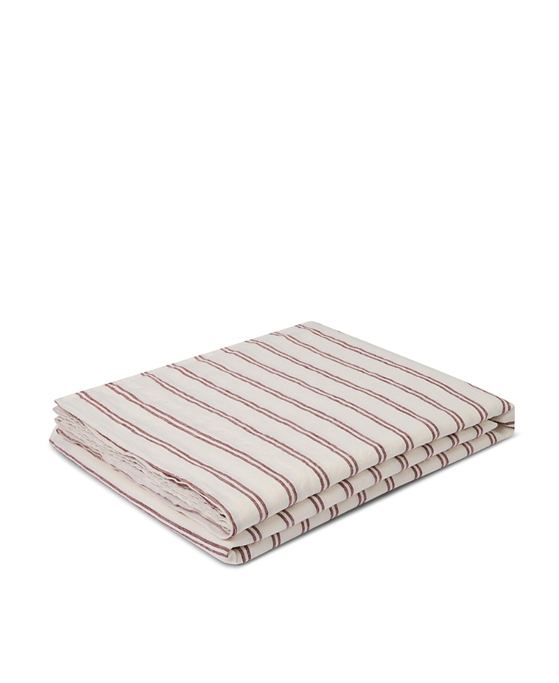 Piglet in Bed Kemptown Stripe Linen Blend Flat Sheet, Twin