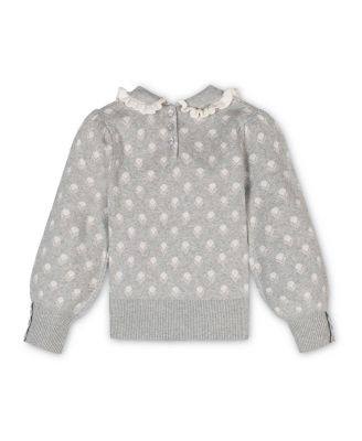  Organic Long Sleeve Peter Pan Collar Sweater - Big Kid