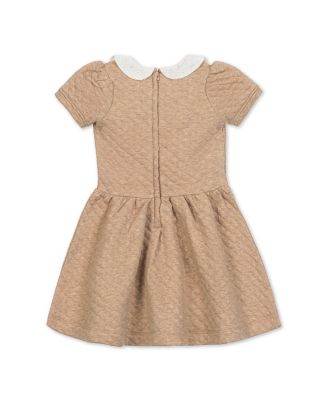  Girls&#39; Short Sleeve Quilted Dress with Eyelet Collar - Little Kid, Big Kid