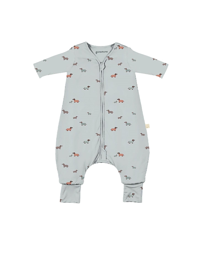 Gunamuna Unisex Long Sleeve Footie Sleep Bag Duvet 1.0 Tog - Baby In Gray