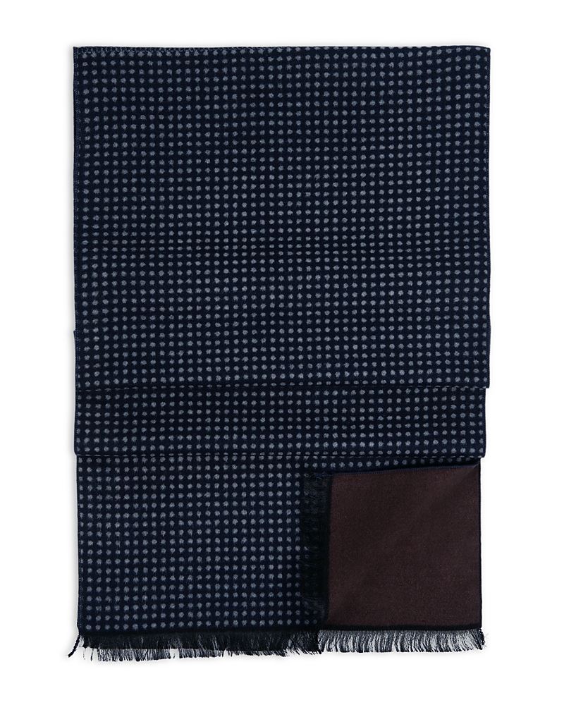 Ted Baker Dot Silk Scarf In Blue