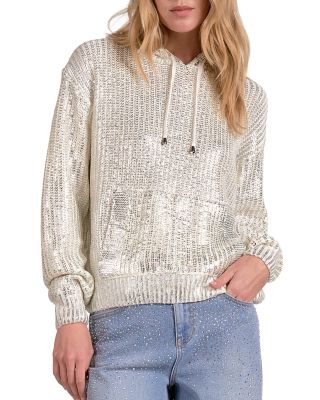 Metallic Threaded Hoodie