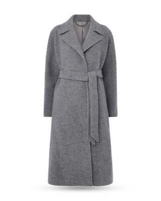 Long Belted Wool Coat 