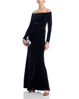 Off-the-Shoulder Velvet Gown - Exclusive