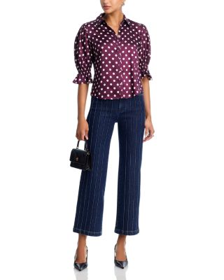 Camille Polka Dot Silk Blouse