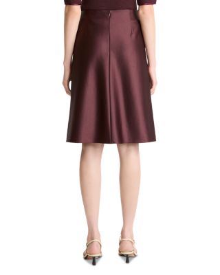Pebbled Satin Skirt