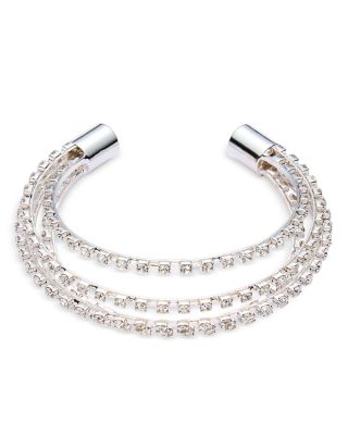 Rhinestone Multi Row Cuff Bracelet - Exclusive