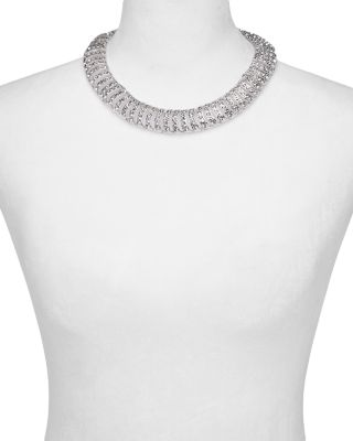 Rhinestone Chain Choker Necklace, 13"-15" - Exclusive