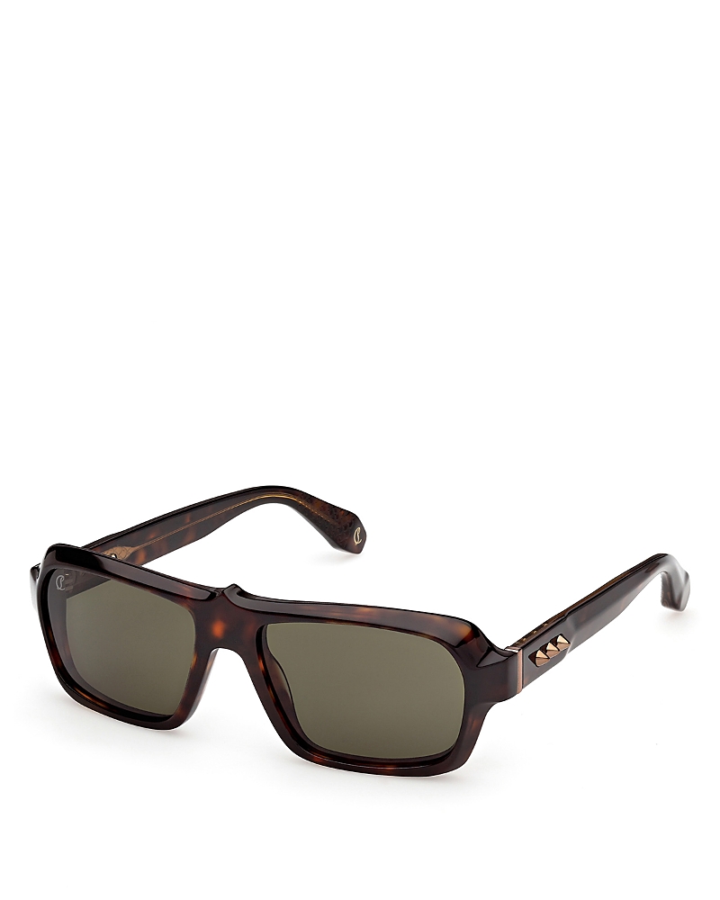 Christian Louboutin Rectangular Sunglasses, 56mm In Brown
