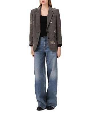 Vivron Embroidered Herringbone Jacket