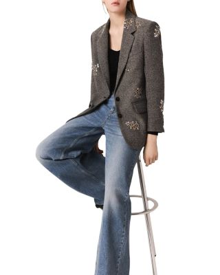 Vivron Embroidered Herringbone Jacket