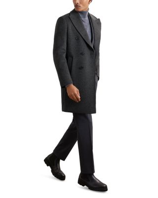 Timpano Wool Blend Regular Fit Double Breasted Overcoat