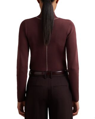 Kya Funnel Neck Stitch Front Sweater