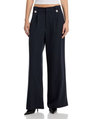 Pinstripe Rhinestone Button Pants - Exclusive