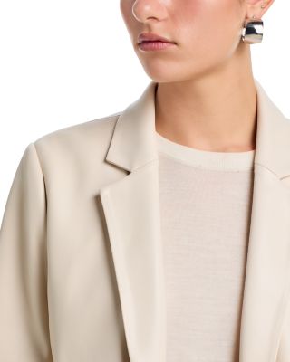 Faux Leather Open Blazer - Exclusive