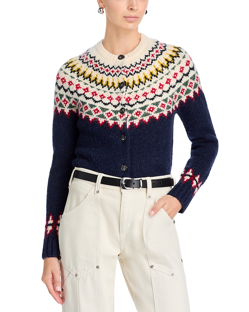 Aqua Fair Isle Cardigan - Exclusive In Multi