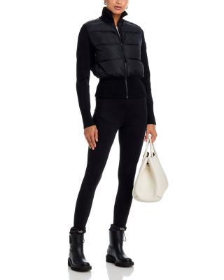 HyBridge Wide Quilt Knit Down Jacket