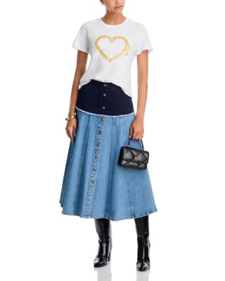 Amour Heart Chain Shrunken Tee