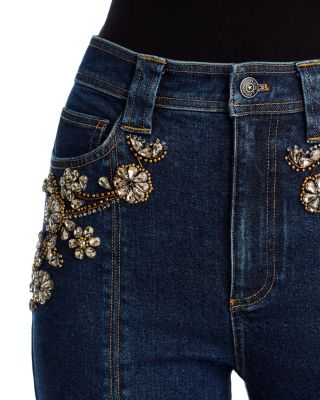 Crystal Ivy Embellished Jeans in Fontaine Multi