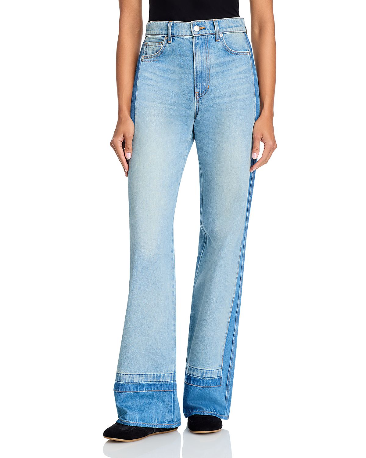 Veronica Beard Taylor High Rise Wide Leg Jeans
