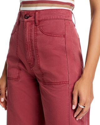 Sloan High Rise Barrel Jeans in Washed Red Oak