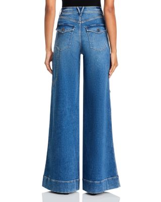 Freddy High Rise Extra Wide Leg Jeans in Ripple Haze