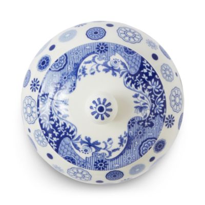 Blue Italian Brocato Lidded Vase 5&amp;quot;