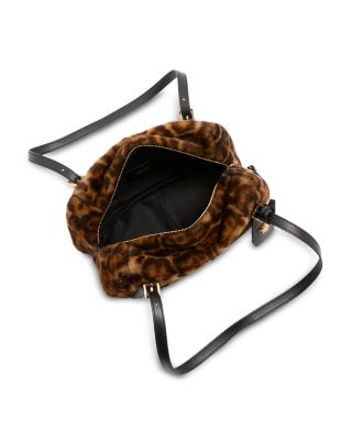 Tag Shearling Bowling Bag