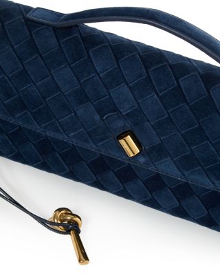 Andiamo Intrecciato Suede Clutch