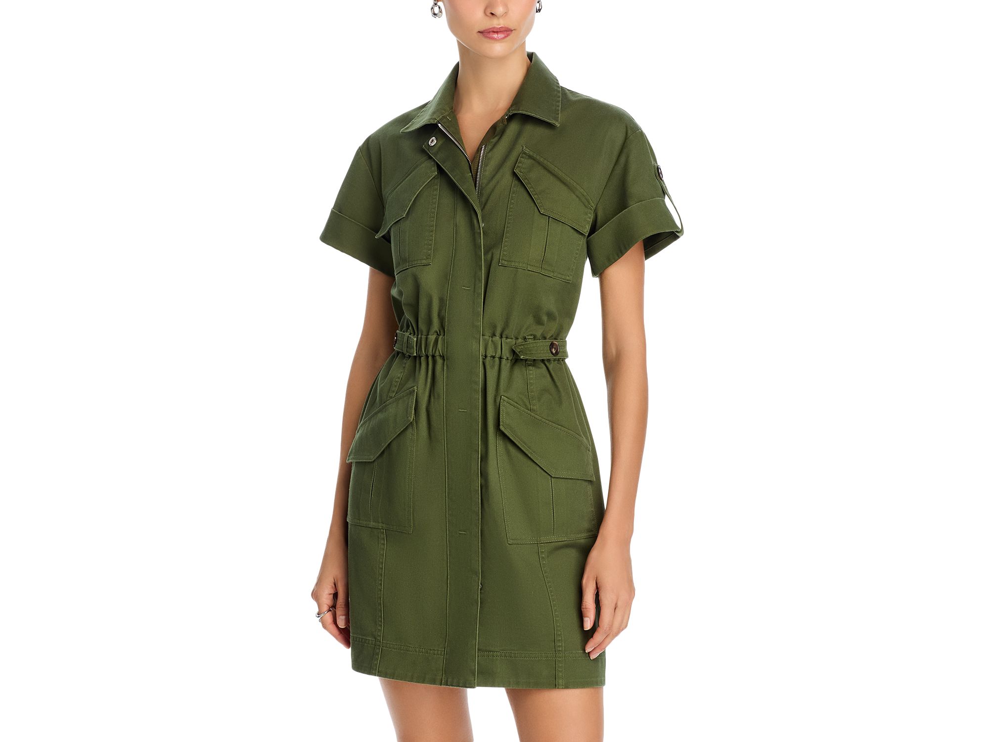 Clotilde Cotton Drill Utility Dress - Image 1